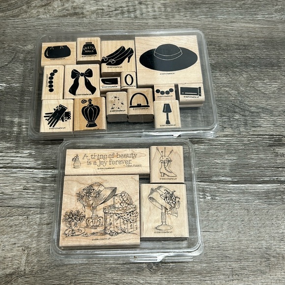 Stampin' Up! Other - Lot Of 2 Stampin' Up Vintage Stamp Sets A Thing Of Beauty Fashion Victorian 1996